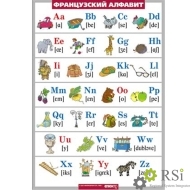 Учебная таблица "Французский алфавит в картинках" 100х140см.(винил) - Оснащение школ и детских садов