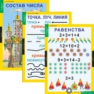 Комплект таблиц "Математика 1 класс" (8 таблиц) - Оснащение школ и детских садов