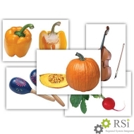Набор предметных картинок "Овощи. Музыкальные инструменты" (48 штук, А4, с магнитами) - Оснащение школ и детских садов