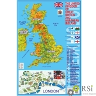 Учебная карта Великобритания на английском языке - Оснащение школ и детских садов